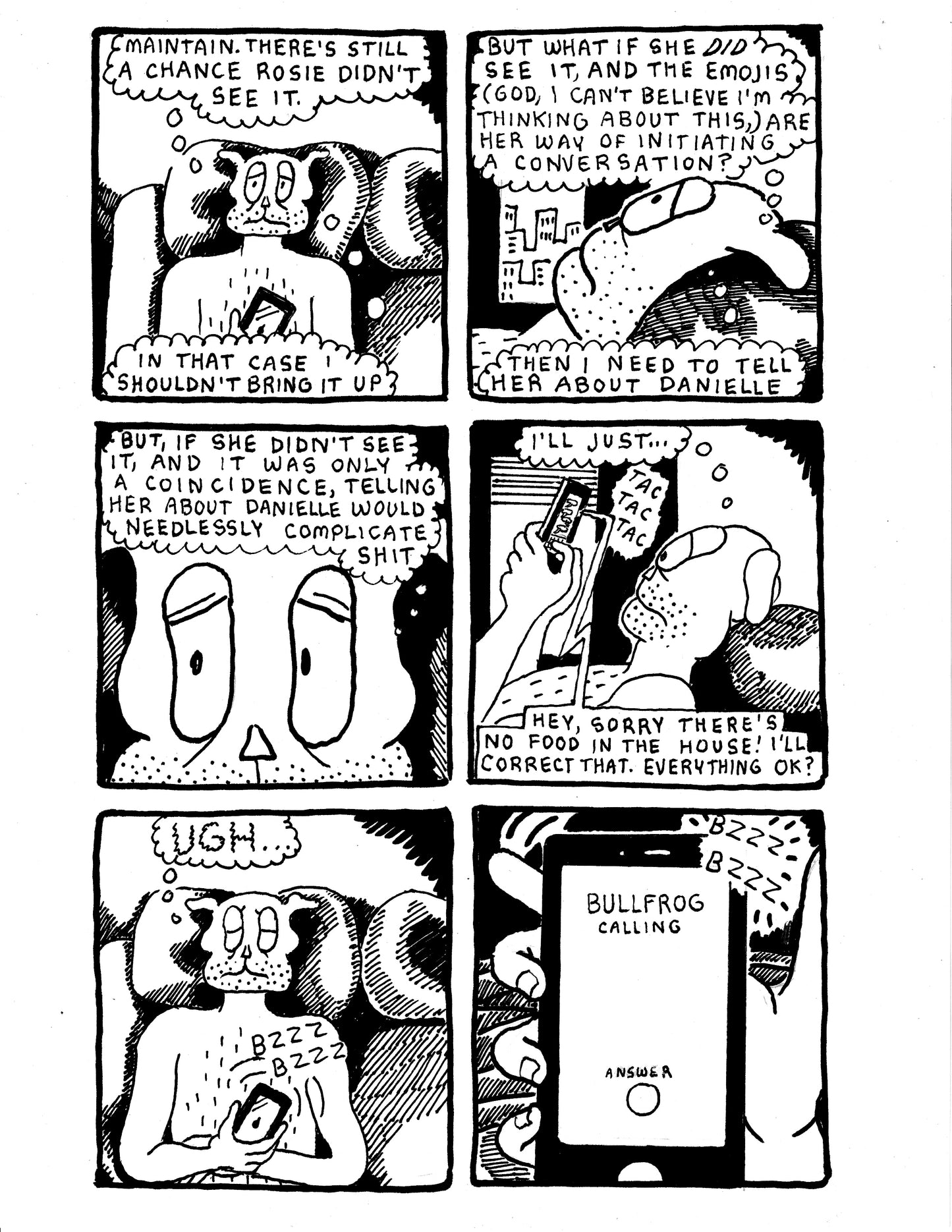 Gussy receives a call from Bullfrog (Dog Biscuits)