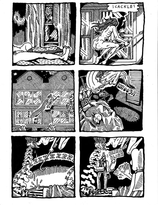 Witch spying through the window (pg 438)