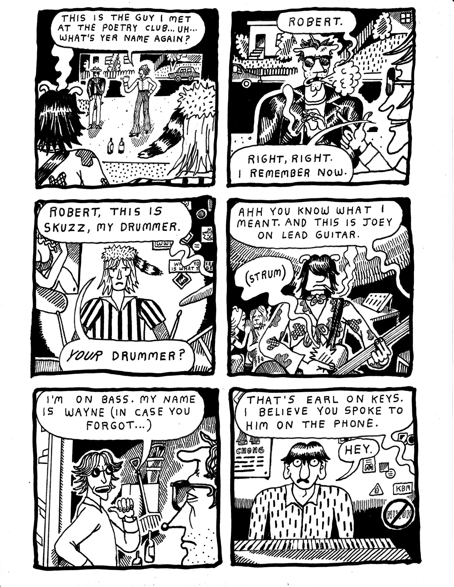 Robert attends band practice (pg 403)