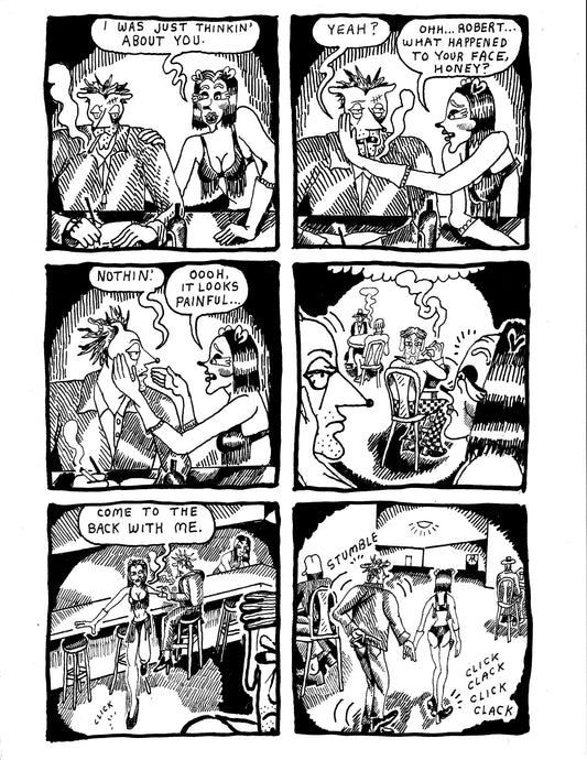 [DG] Wish escorts Robert to the back rooms of the strip club (pg179)