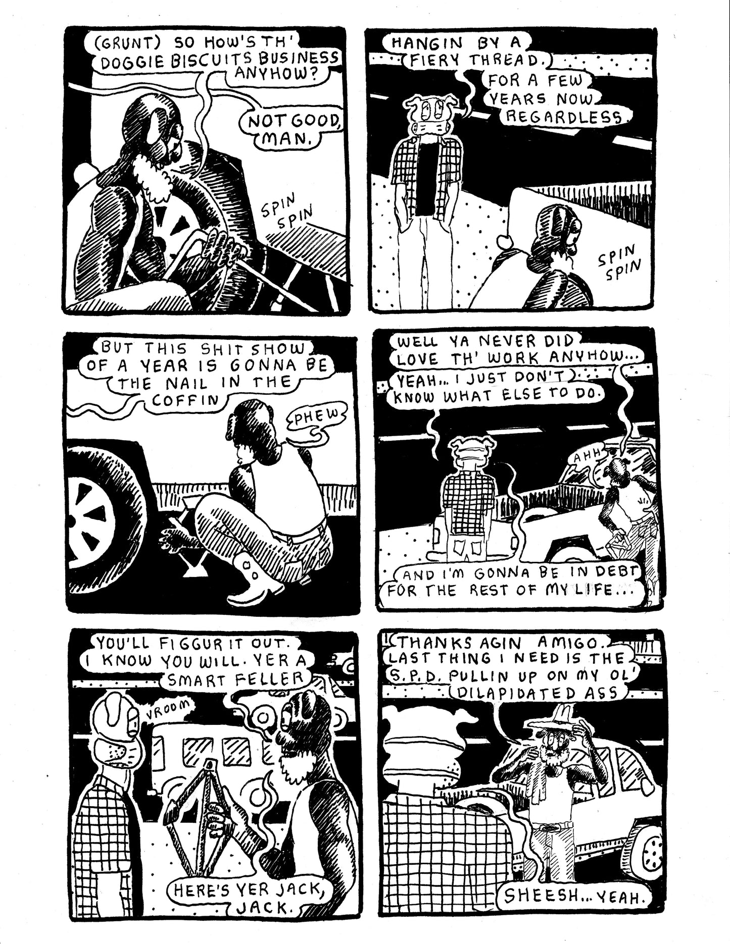 [DB] Gussy chats while Bullfrog changes a tire (pg189)