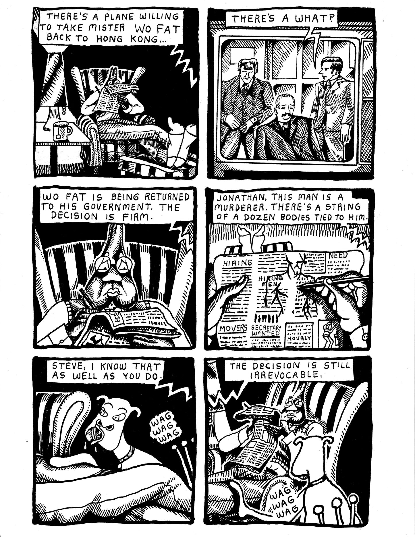 [DG] Gary watching Hawaii 5-0 and doodling on the newspaper (p 210)