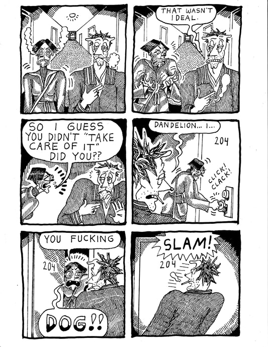 [DG] Dandelion slams the door in Robert's face after being confronted by Maggie (p 255)