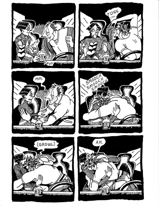 [DG] Dandelion and Robert make out in the car (p 232)