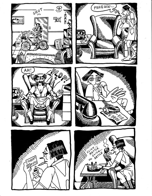 [DG] Dandelion comes home from work and considers calling Robert (p 170)