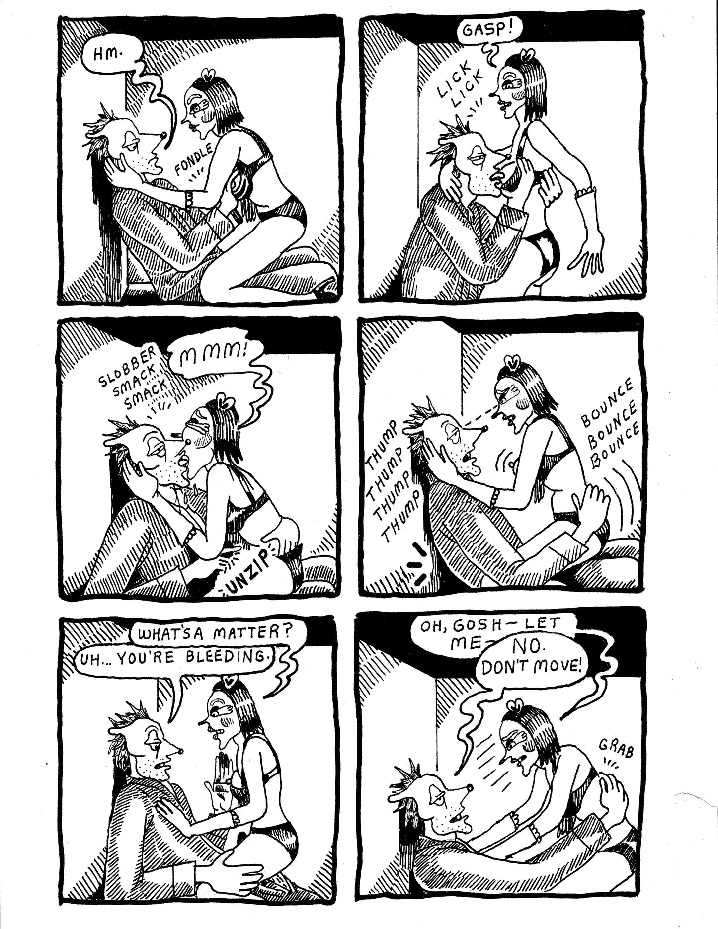 [DG] Robert and Wish having sex at the club, discover she's bleeding (p182)